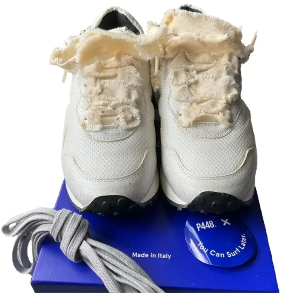 P448 Women's Athletic Cancun Sneakers White Size 7 Euro 37 NEW NIB